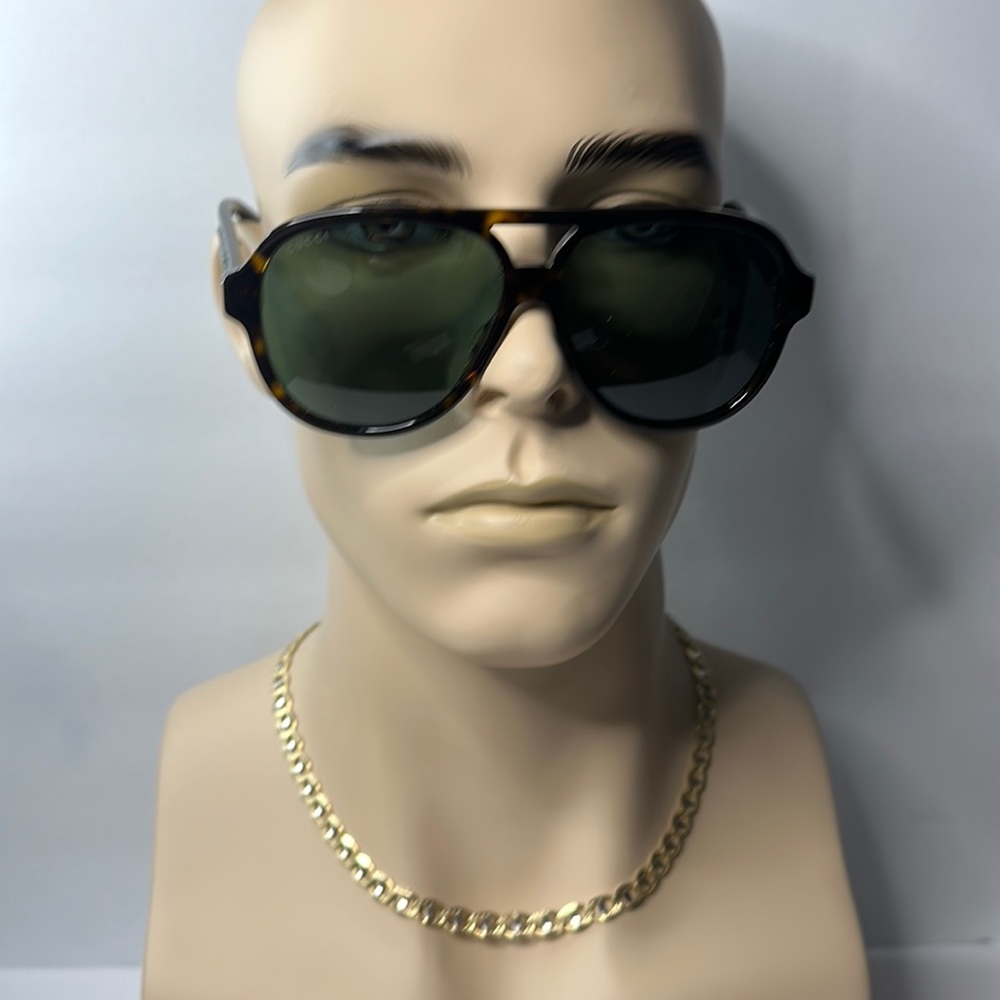 New Authentic GUCCI
Grey Green Pilot Men's Sunglasses GG0463S00358 - Picture 4 of 14